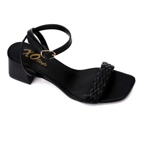 Black Trendy Braided Sandal