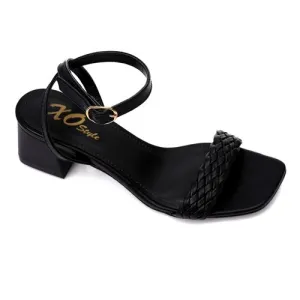 Black Trendy Braided Sandal