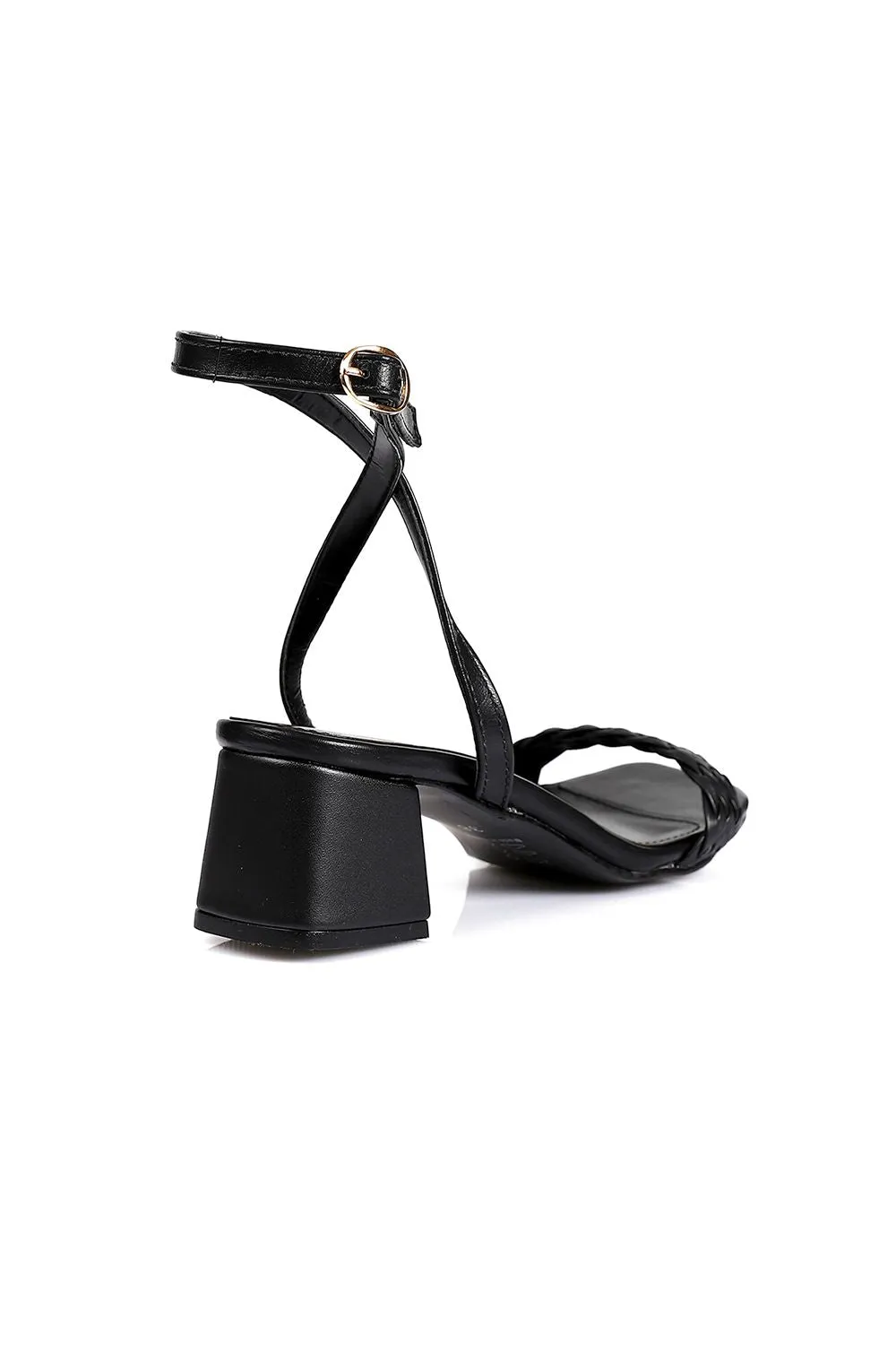 Black Trendy Braided Sandal