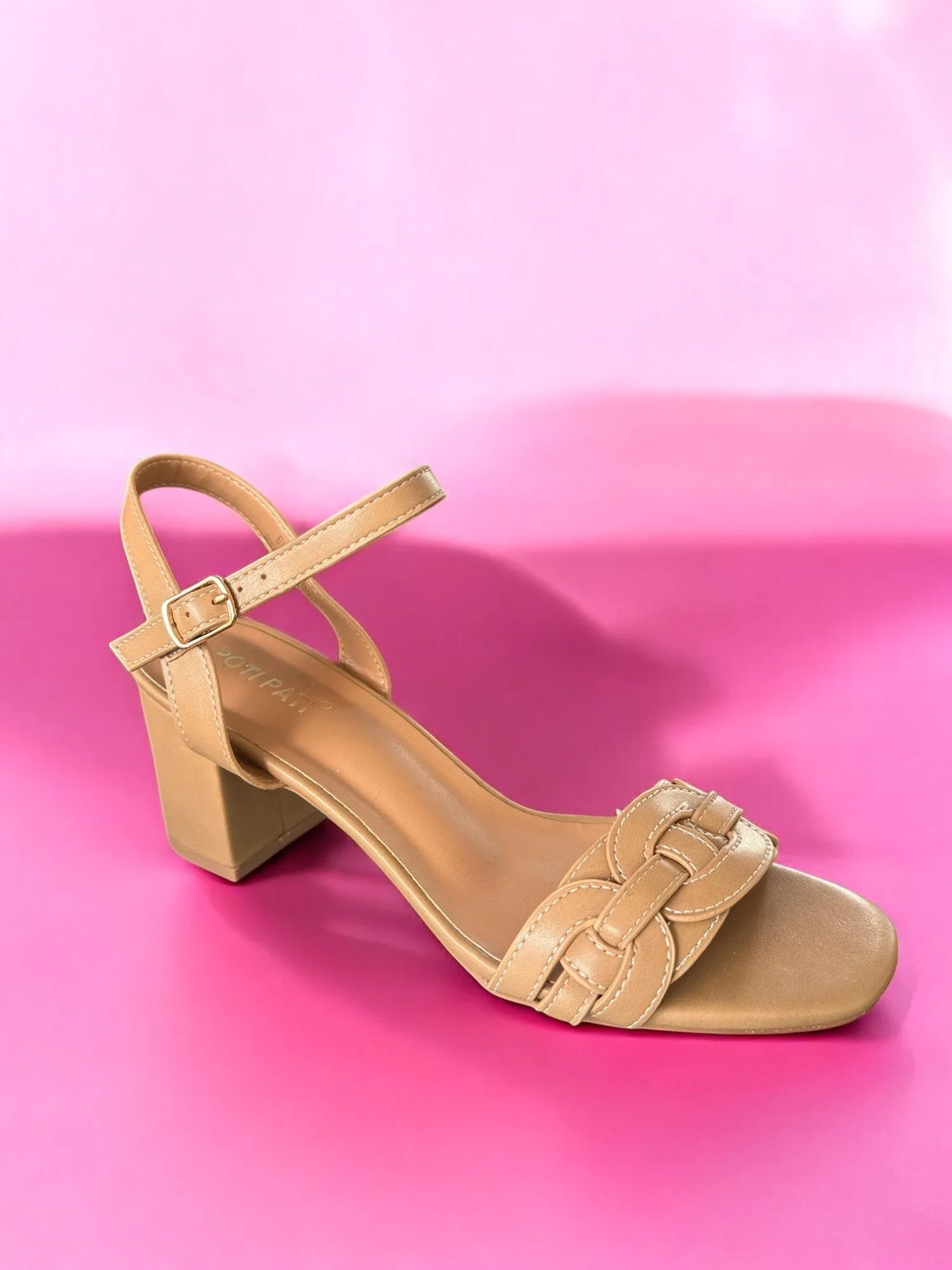 Block heel sandal - Beige