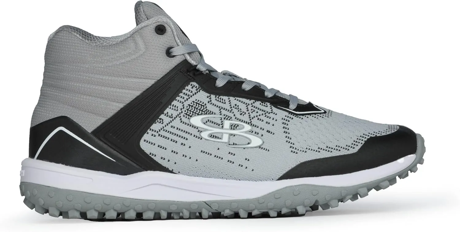 Boombah Viper Pureknit Men's Turf Mid Shoes - Smoke - Multiple Color Options - Multiple Sizes
