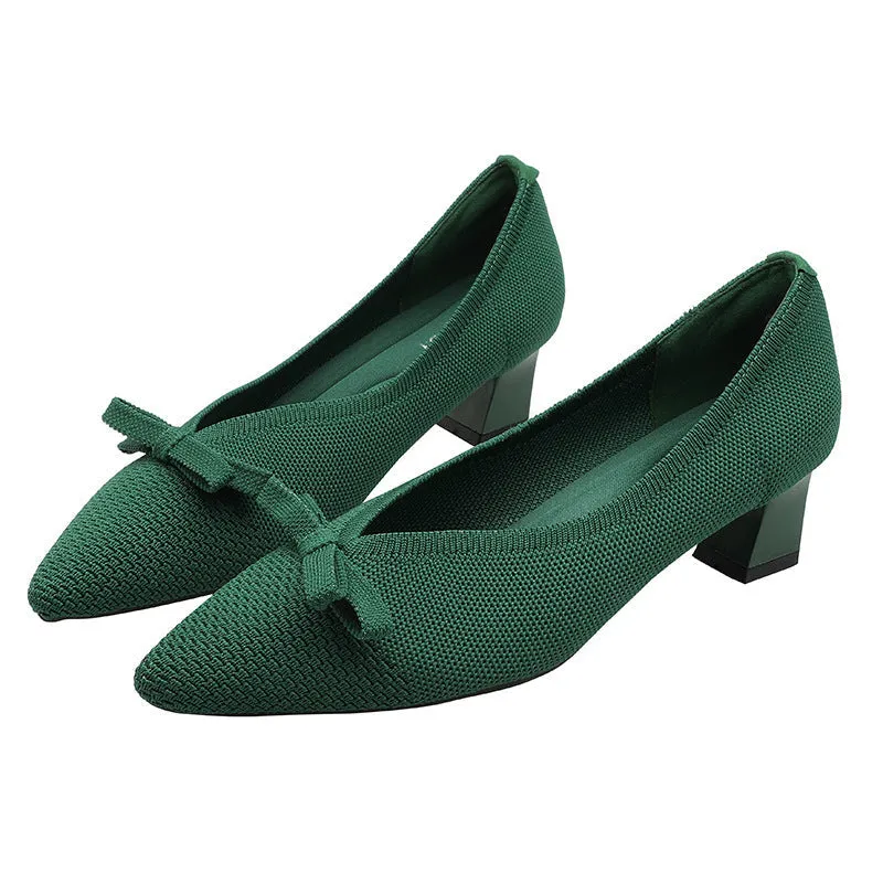 Bow Tie Versatile Commuting High Heels