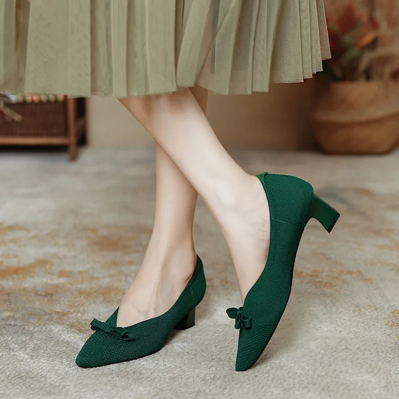 Bow Tie Versatile Commuting High Heels