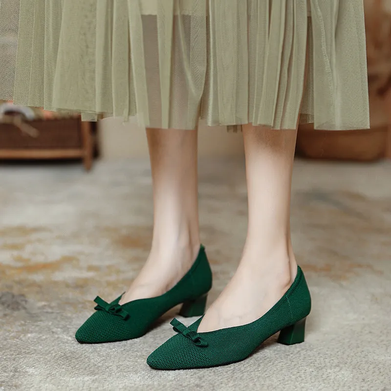 Bow Tie Versatile Commuting High Heels