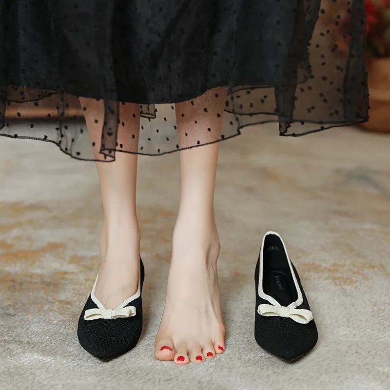 Bow Tie Versatile Commuting High Heels