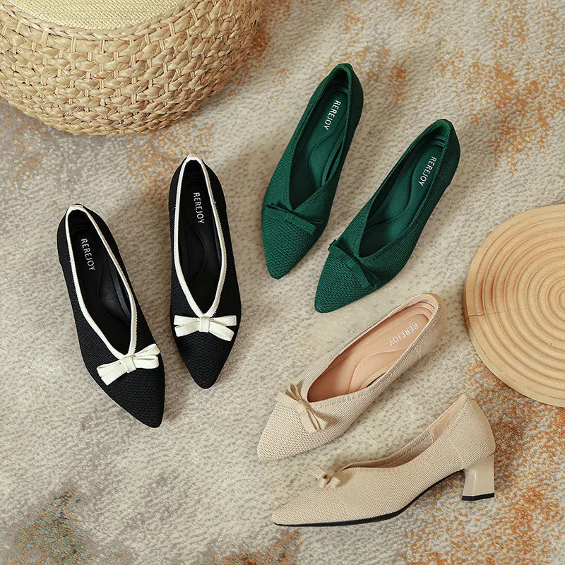 Bow Tie Versatile Commuting High Heels