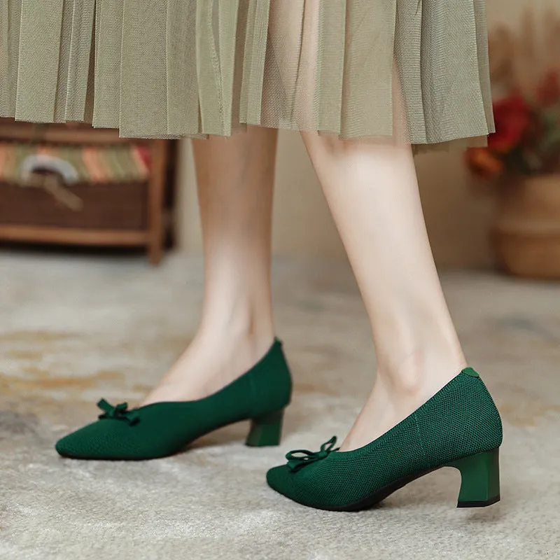 Bow Tie Versatile Commuting High Heels