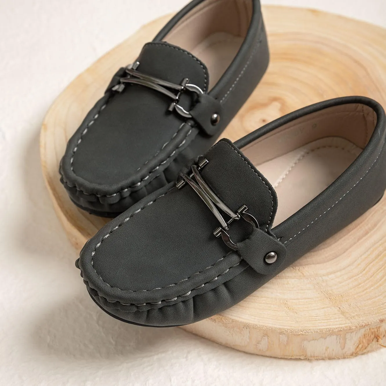 Boys Loafers, Soft Slip-On Moccasin Oxford Shoes for Toddler/Little Kids, Casual Boat Shoes for School Uniforms and Everyday Wear