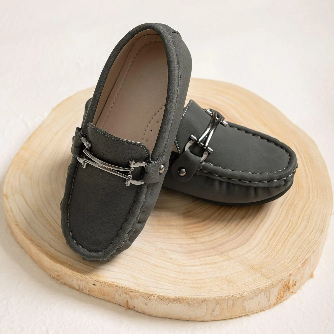 Boys Loafers, Soft Slip-On Moccasin Oxford Shoes for Toddler/Little Kids, Casual Boat Shoes for School Uniforms and Everyday Wear
