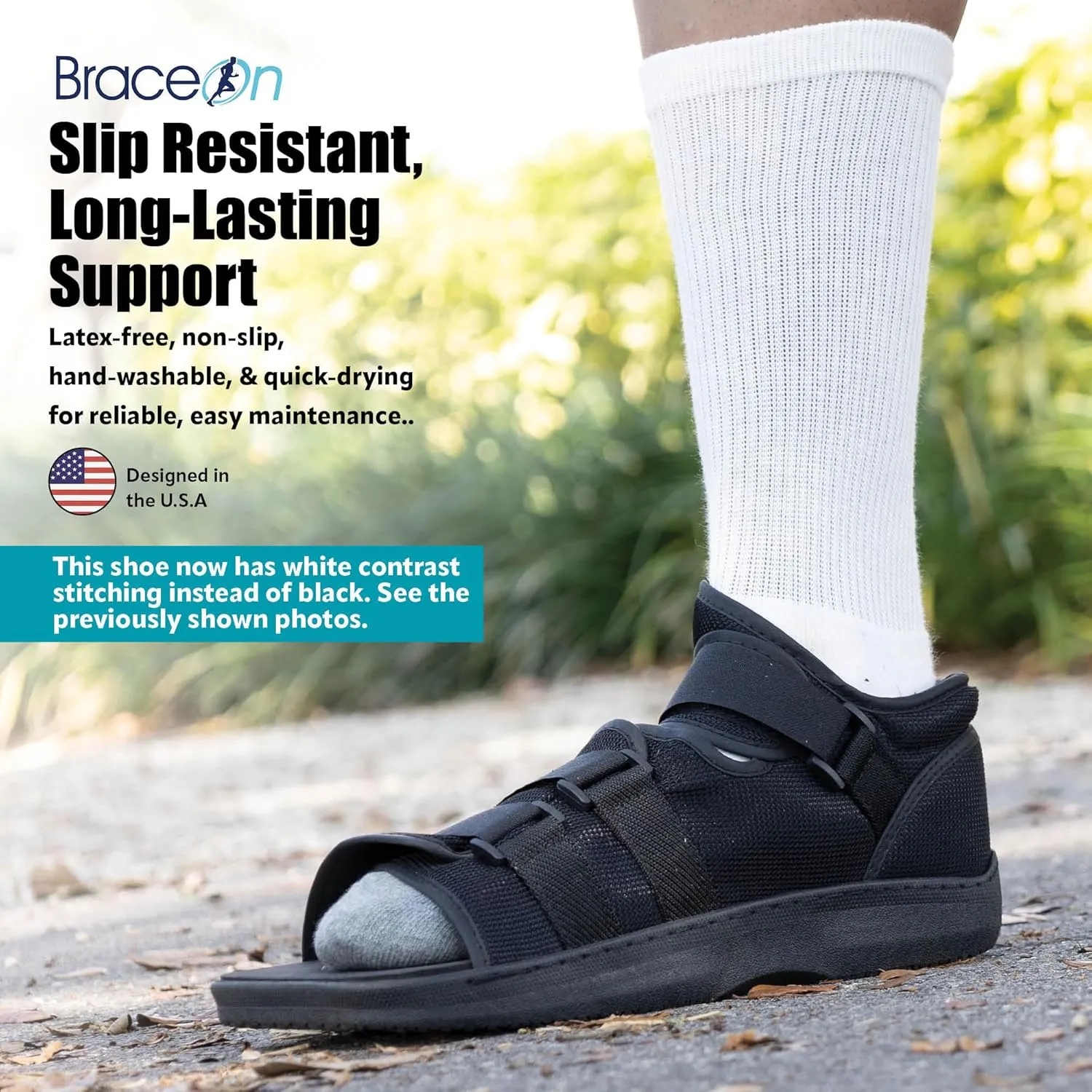Brace On Post Op Shoe - Orthopedic Shoes for Women Walking Boot, Plantar Fasciitis Brace, Medical Boot for Injury, Open Toe for Toe injury (Women Small, Shoe Size Up to Size 6)