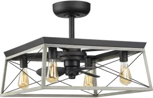 Briarwood Collection 22-Inch 3-Blade AC Motor Farmhouse Ceiling Fan Graphite