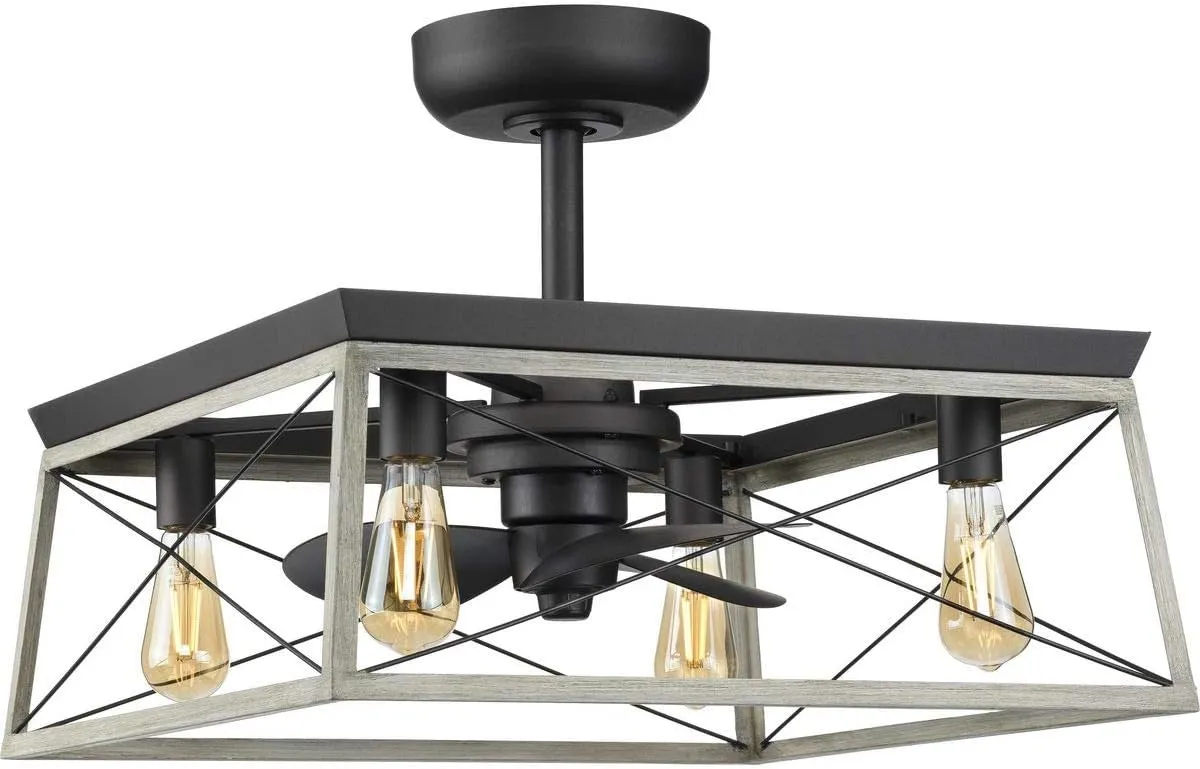 Briarwood Collection 22-Inch 3-Blade AC Motor Farmhouse Ceiling Fan Graphite