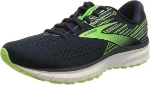 Brooks Men's Defyance 12 Running Shoe, Peacoat Heron Gecko Green, 10 US