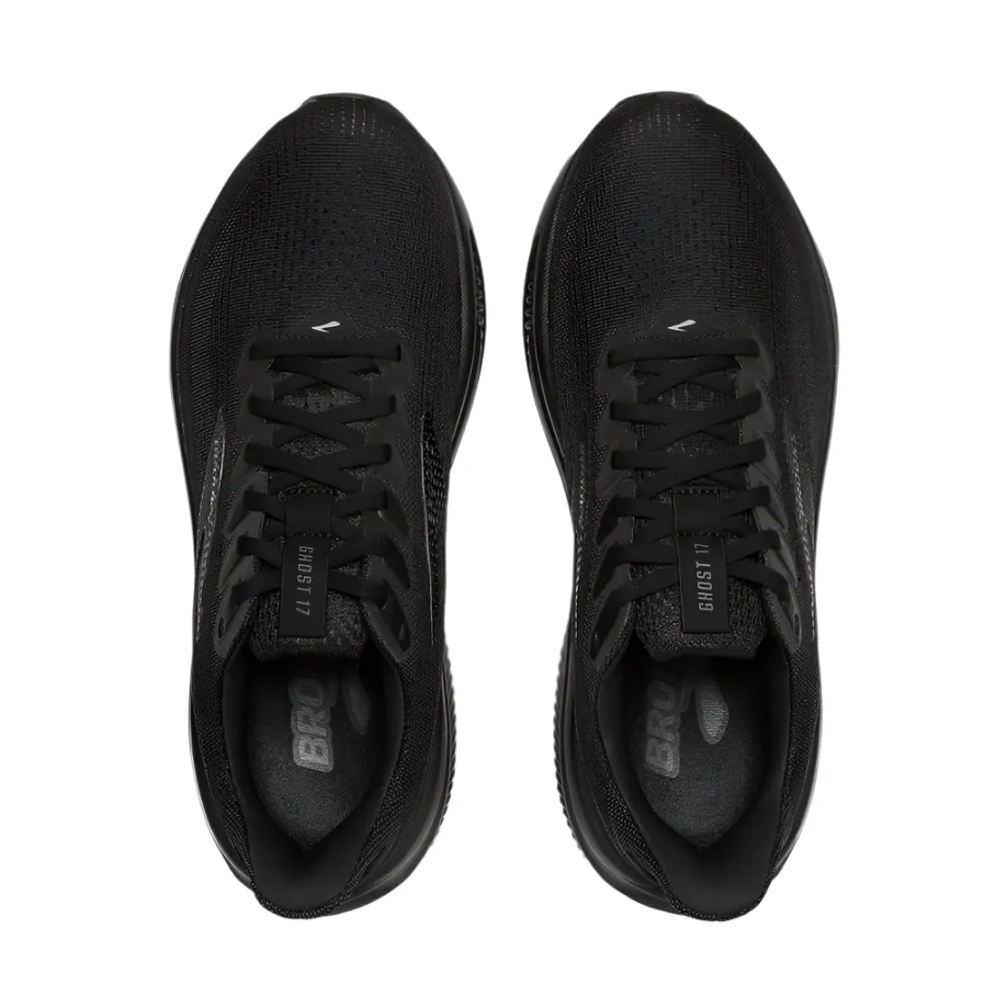 Brooks Men's Ghost 17 Dynamic Road Running Sneaker - Black/Black/Ebony