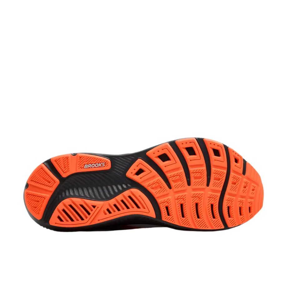 Brooks Men's Ghost 17 Dynamic Road Running Sneaker - Oyster Mushroom/Orange/Ebony