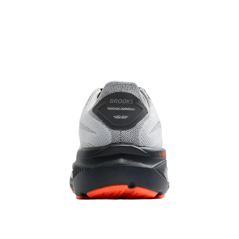 Brooks Men's Ghost 17 Dynamic Road Running Sneaker - Oyster Mushroom/Orange/Ebony