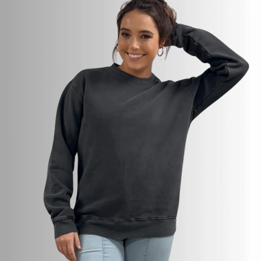 Brynlee Heavyweight Crew Neck Fleece Sweatshirt