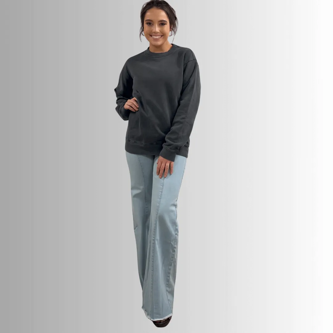 Brynlee Heavyweight Crew Neck Fleece Sweatshirt