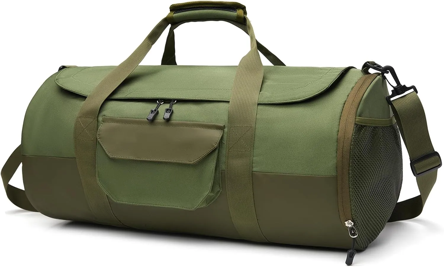 BSHG Gym Bags For Men & Women, Sports Duffel Bag For Men Travel, Weekend Overnight Bag With Shoe Compartment & Wet Pocket, Water Resistant Workout Duffle Bag Athletic Gym Bags Men B-BA-002-Green