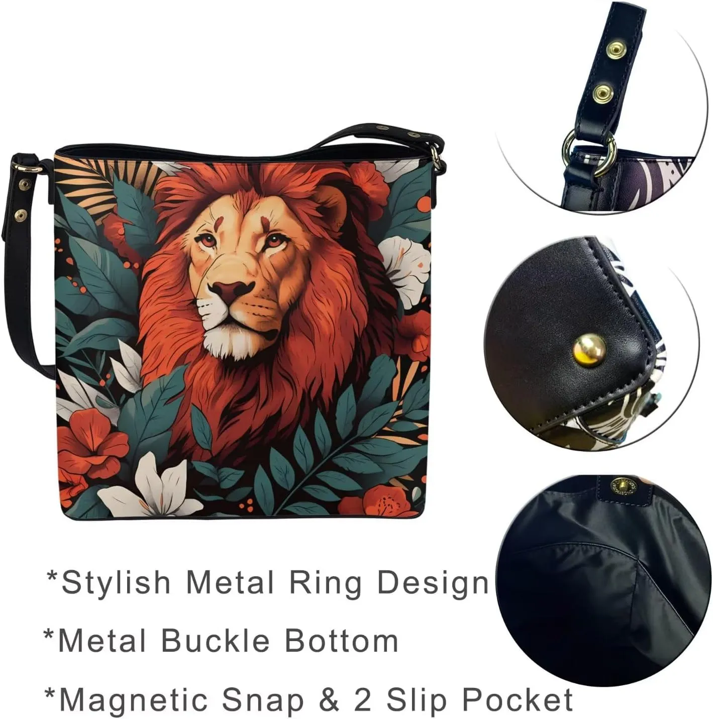 Bucket Bag Rainbow Stripes Shoulder Purses for Women, Tie Dye Hobo Tote Ladies Crossbody Bag PU Leather
