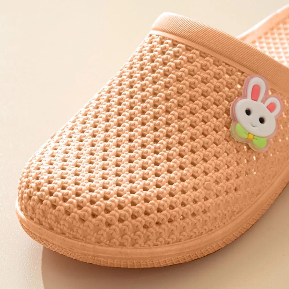 Bunny Slippers Bathroom Slippers Cave Flip-flops Flat Top Slippers Female Soft Sole Non-slip Indoor and Outdoor Wear Casual