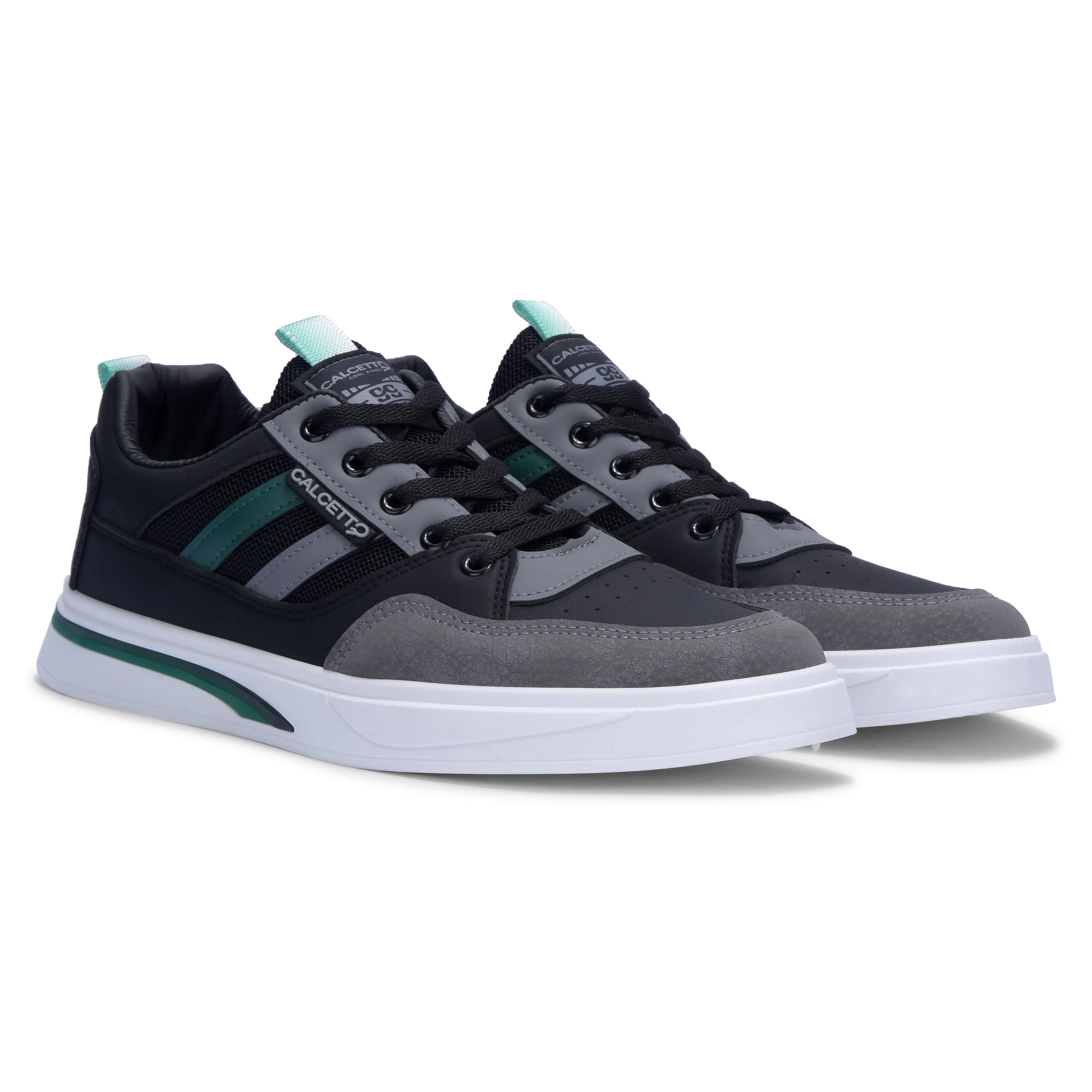 Calcetto Lightweight Casual Men'S Sneakers Shoes CLT-2024 Black Grey