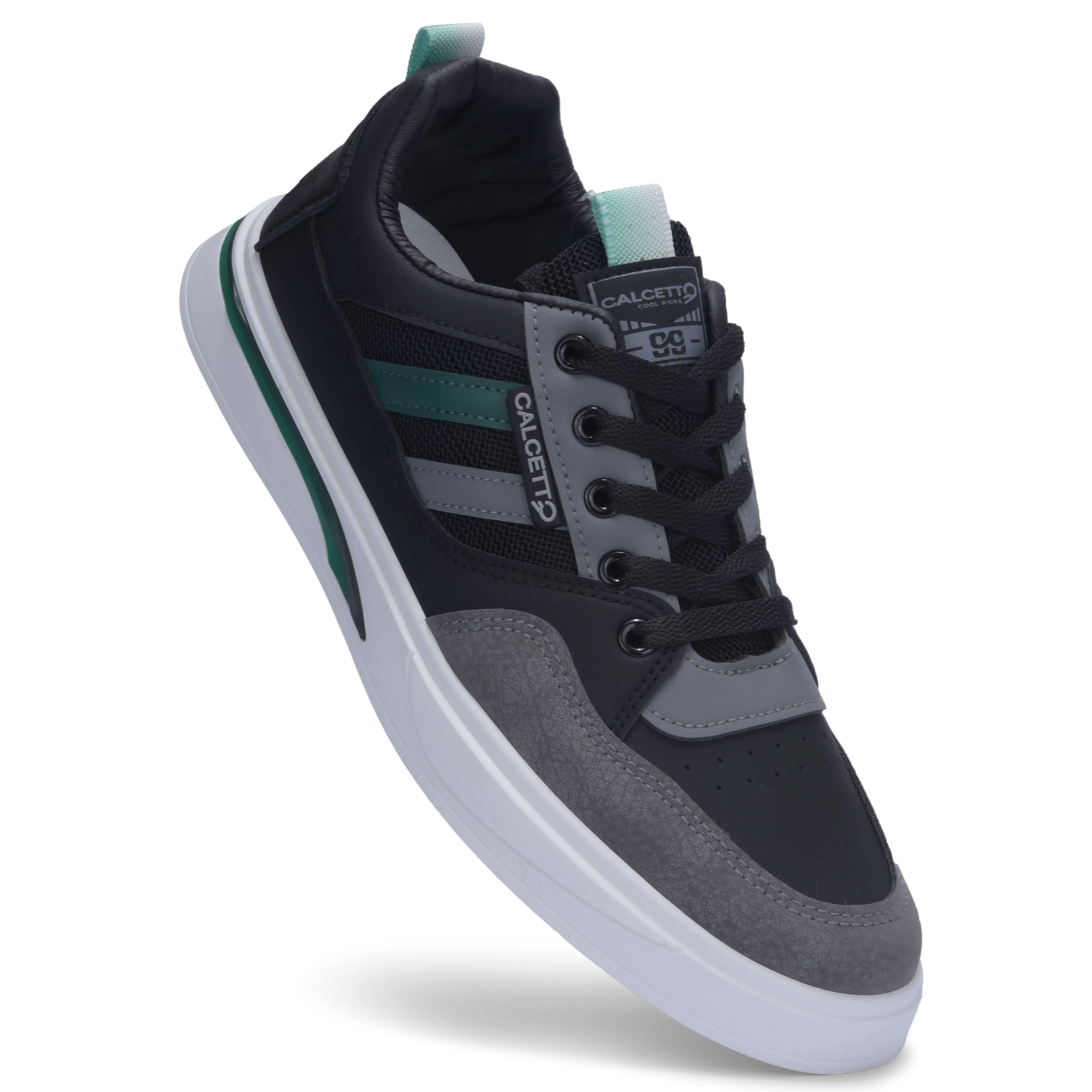 Calcetto Lightweight Casual Men'S Sneakers Shoes CLT-2024 Black Grey