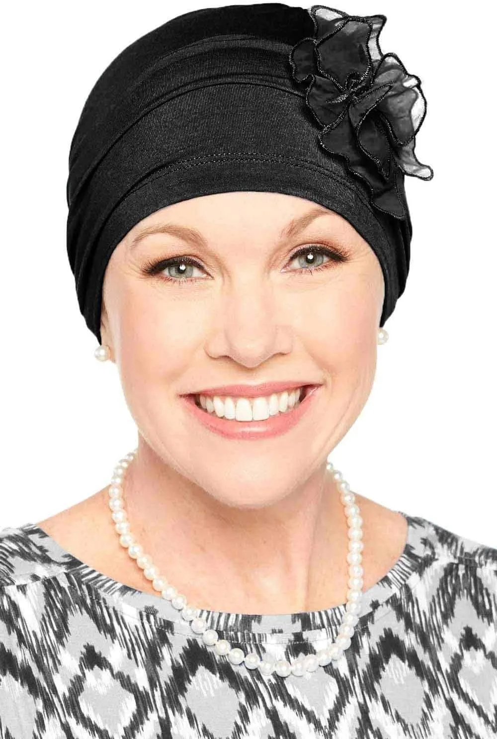 Cardani Lotus Beanie | Day or Sleep Cap | Bamboo Sleeping Cap for Women