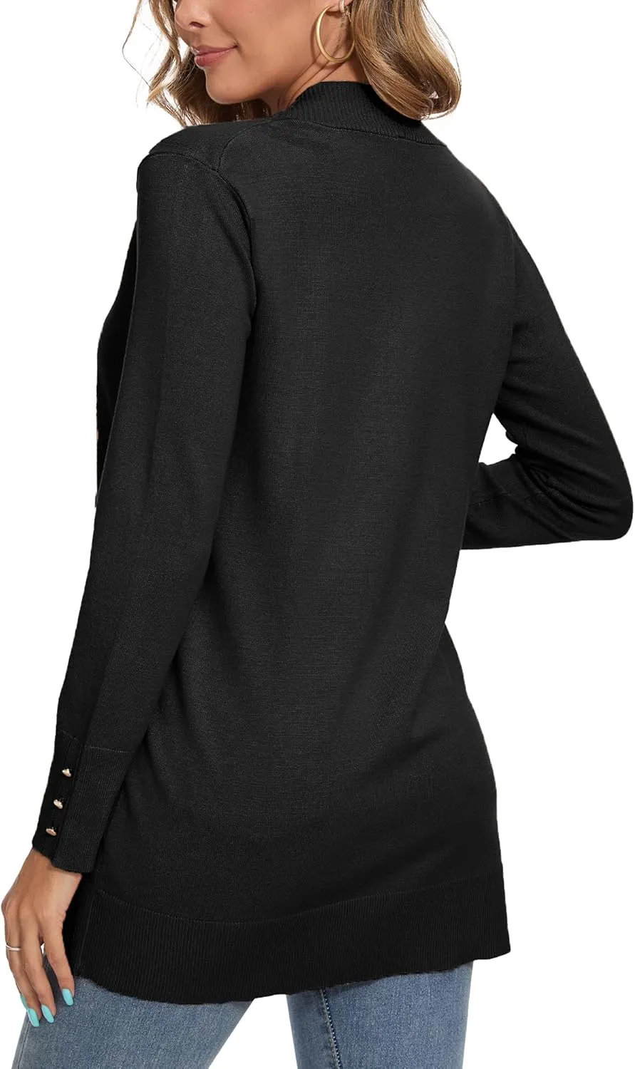 Cardigan for Women Dressy Long Sleeve Casual Open Front Knit Cardigan Sweaters Pockets