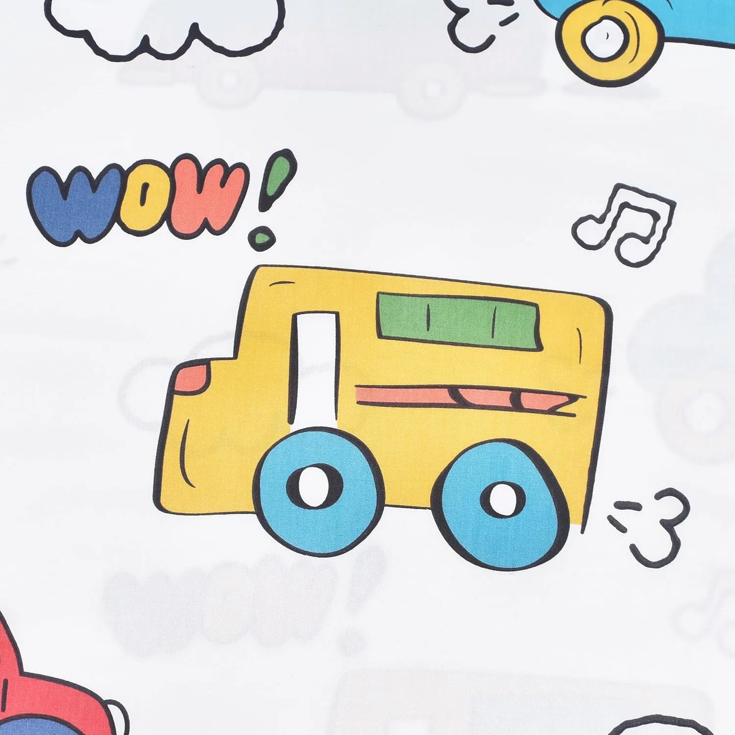 Cars Buses Trucks Transport Vehicle Cute Twin 100% Cotton 3 Pieces Sheet Set for Kids Girls Children, Flat Sheet   Fitted Sheet   Pillowcase Bedding Decoration Gift Set