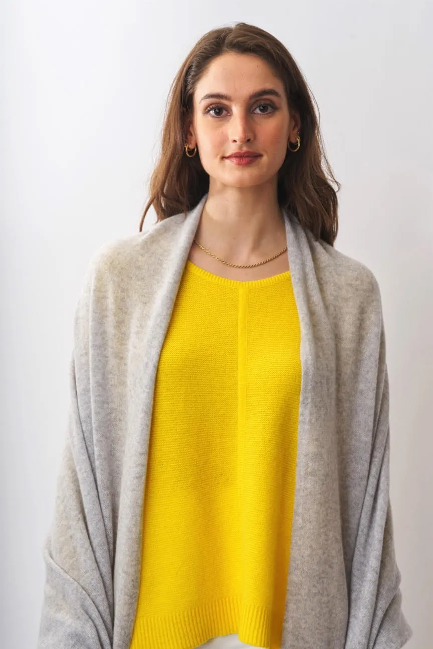 Cashmere Scarf/Wrap - Light Grey