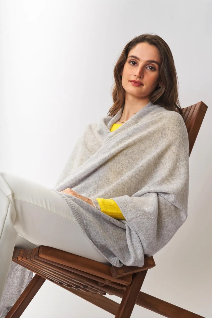 Cashmere Scarf/Wrap - Light Grey