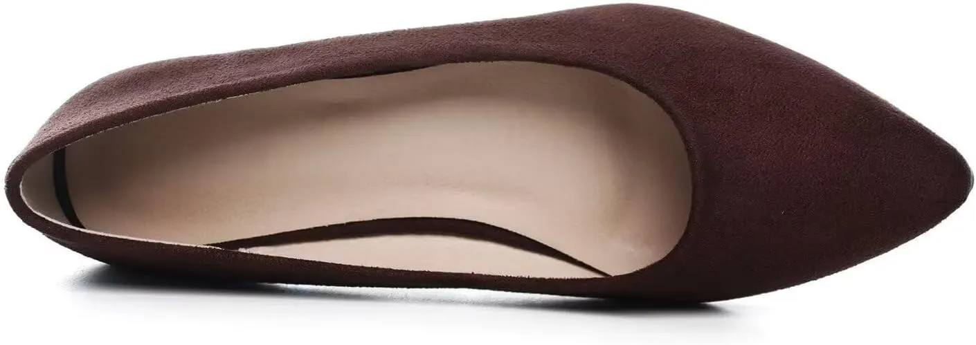ChaiRong Zhou Women Pointed Toe Ballets Flats Comfort Slip On Walking Shoes for Driving