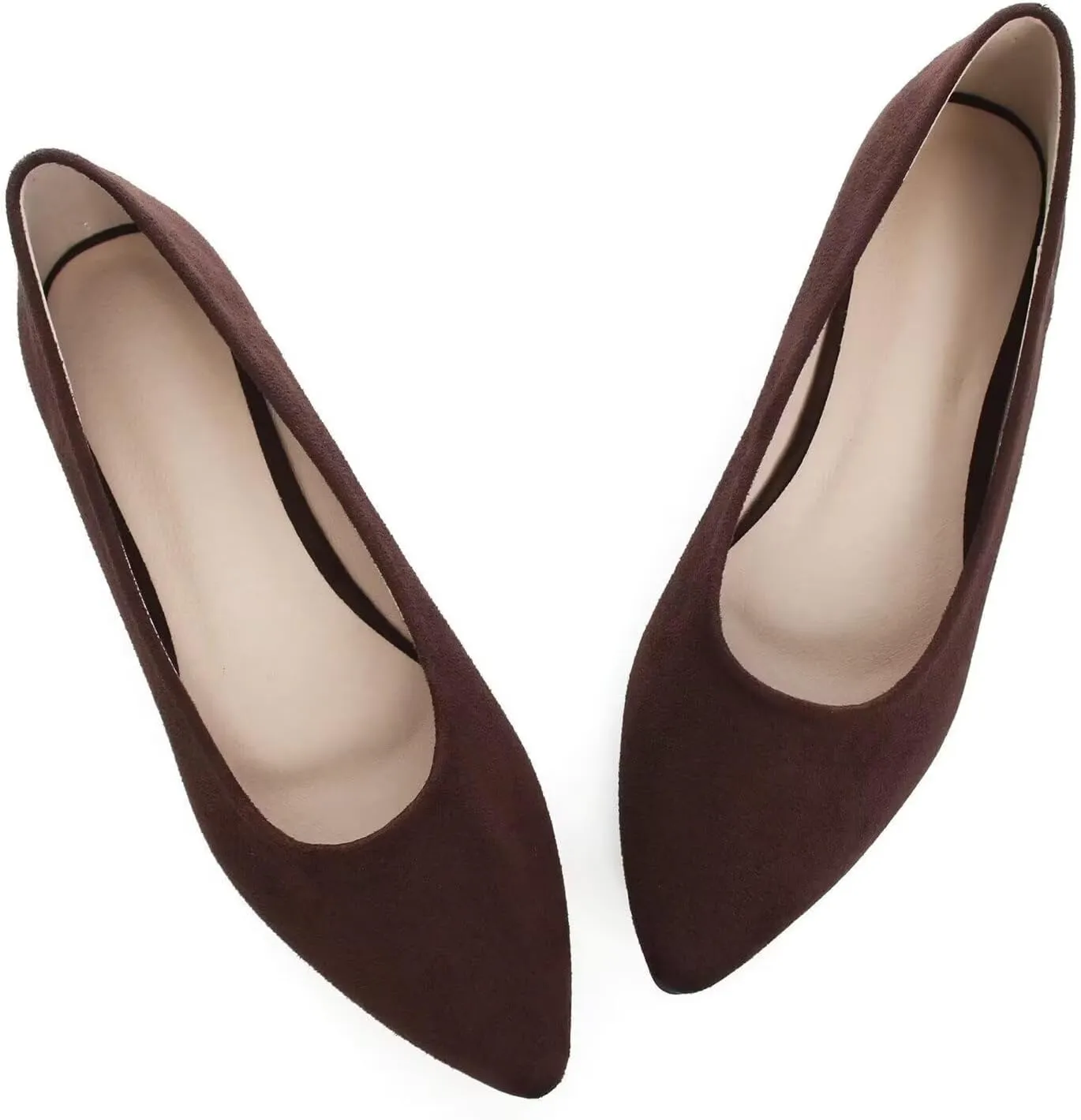 ChaiRong Zhou Women Pointed Toe Ballets Flats Comfort Slip On Walking Shoes for Driving