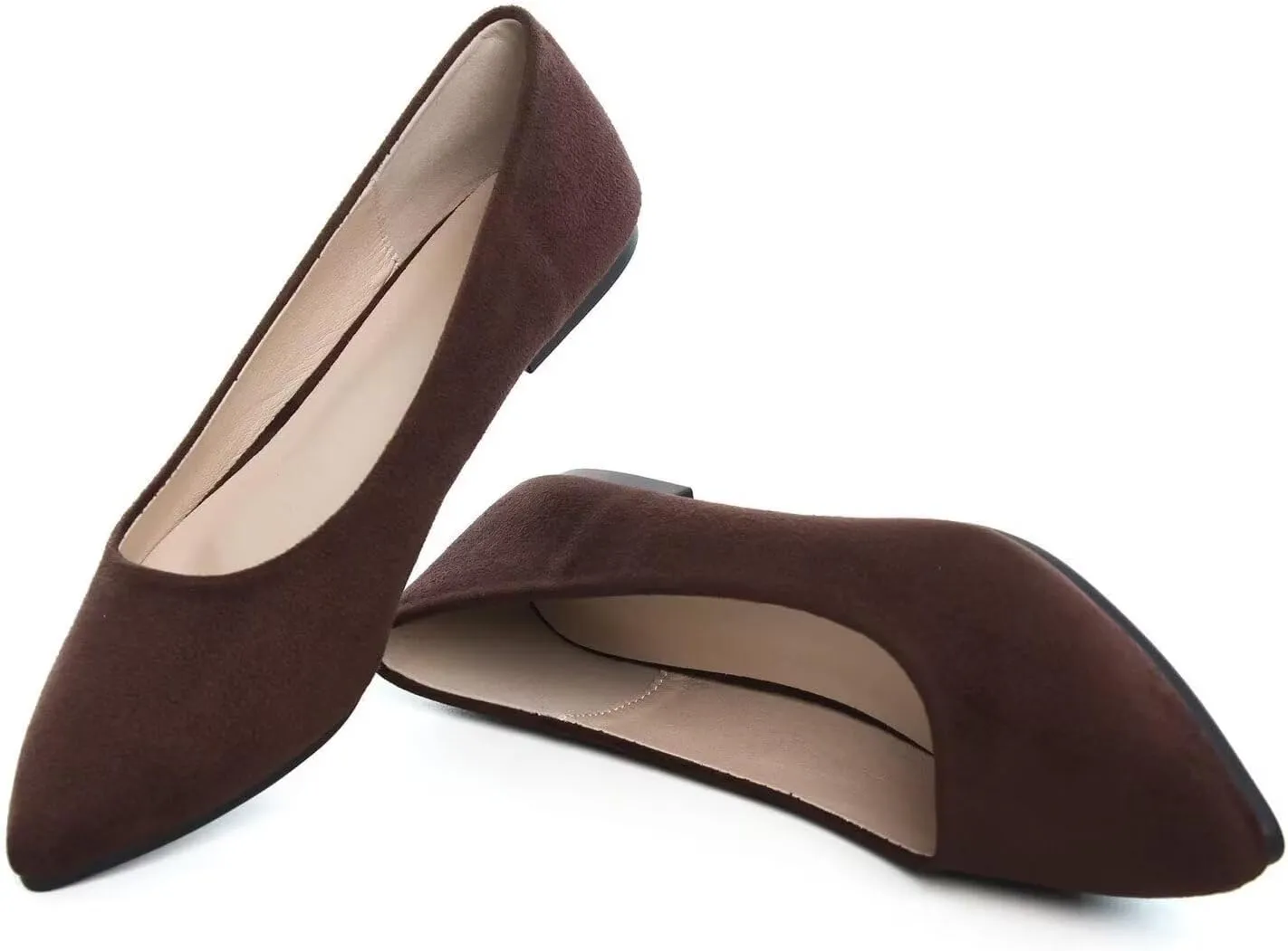 ChaiRong Zhou Women Pointed Toe Ballets Flats Comfort Slip On Walking Shoes for Driving