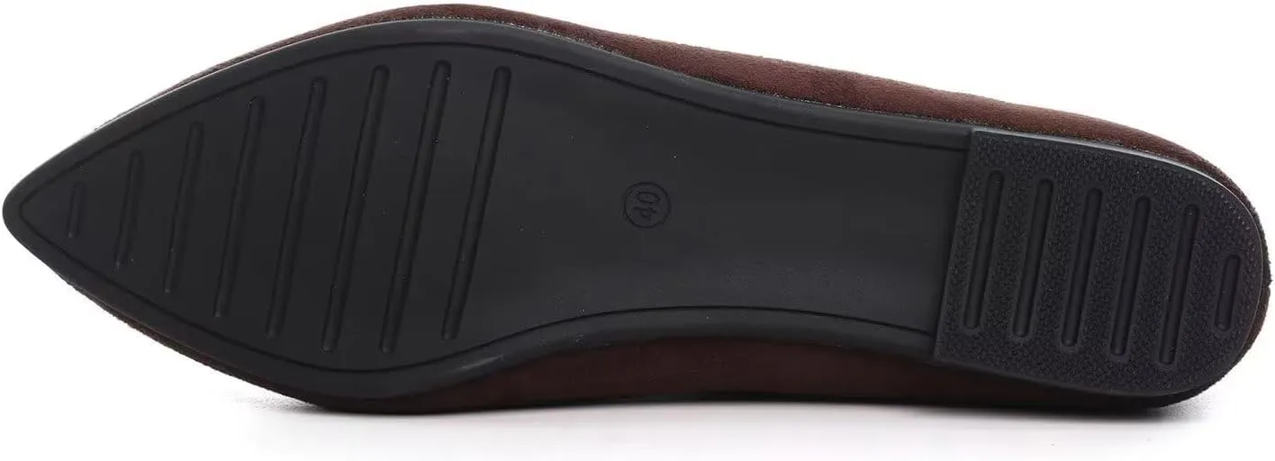 ChaiRong Zhou Women Pointed Toe Ballets Flats Comfort Slip On Walking Shoes for Driving