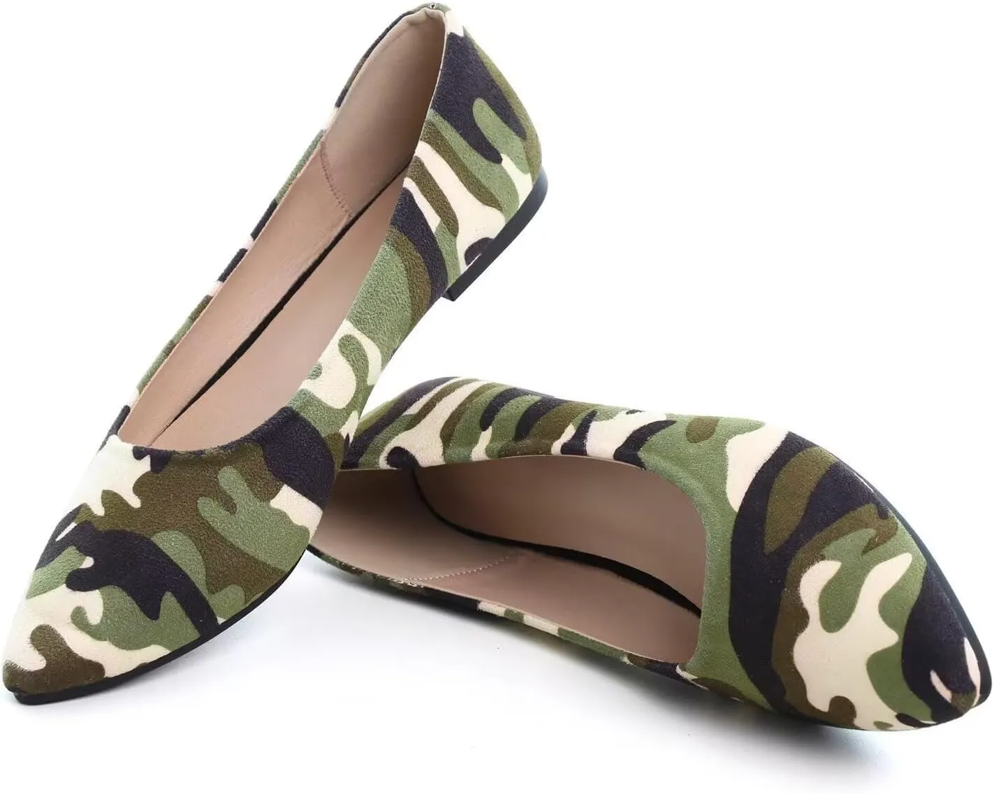 ChaiRong Zhou Women Pointed Toe Ballets Flats Comfort Slip On Walking Shoes for Driving