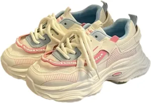 Chunky Sneakers for Women, Mesh Campus Style Platform Shoes, Aesthetic Shoe for Summer&Autumn