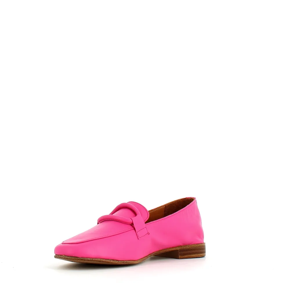 Cinders Edit Soft Leather Loafer Fuxia