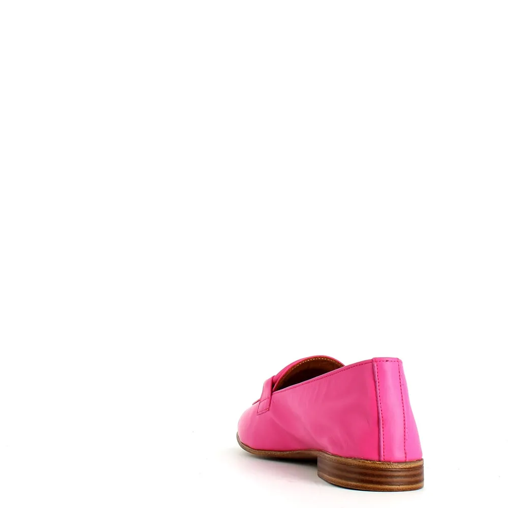 Cinders Edit Soft Leather Loafer Fuxia