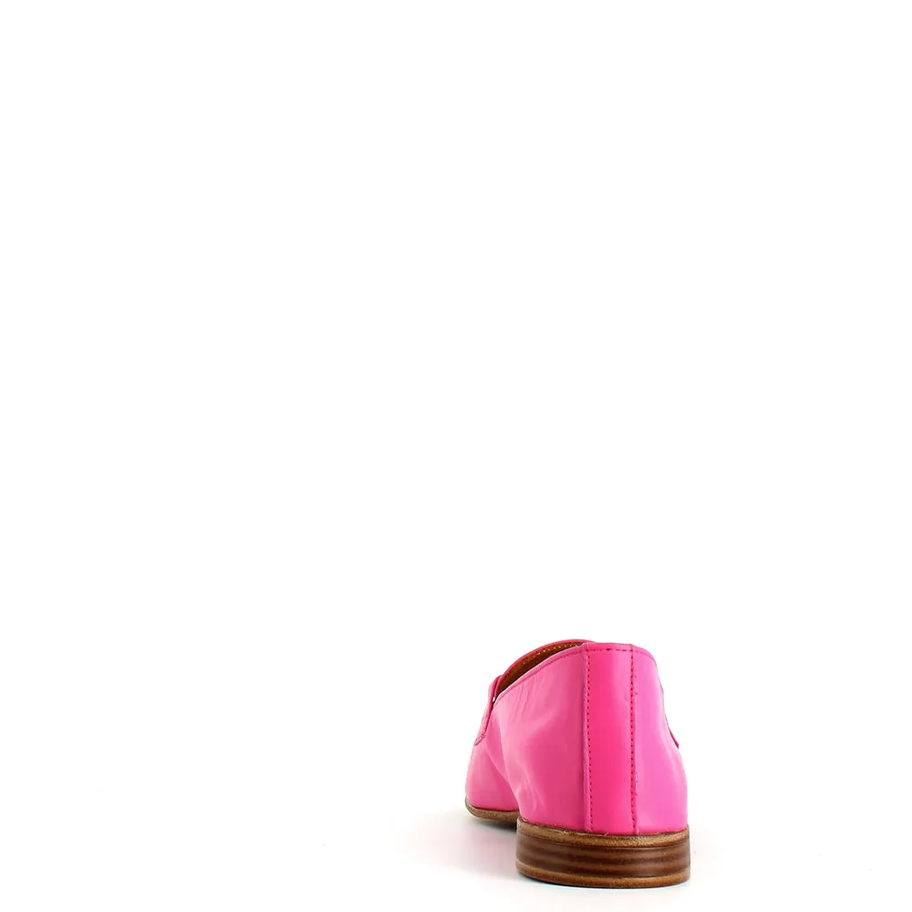 Cinders Edit Soft Leather Loafer Fuxia