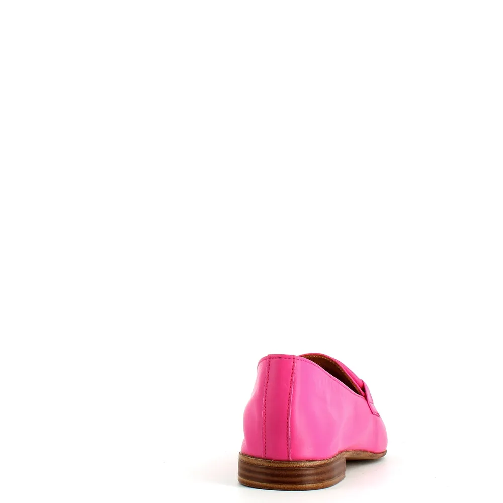 Cinders Edit Soft Leather Loafer Fuxia
