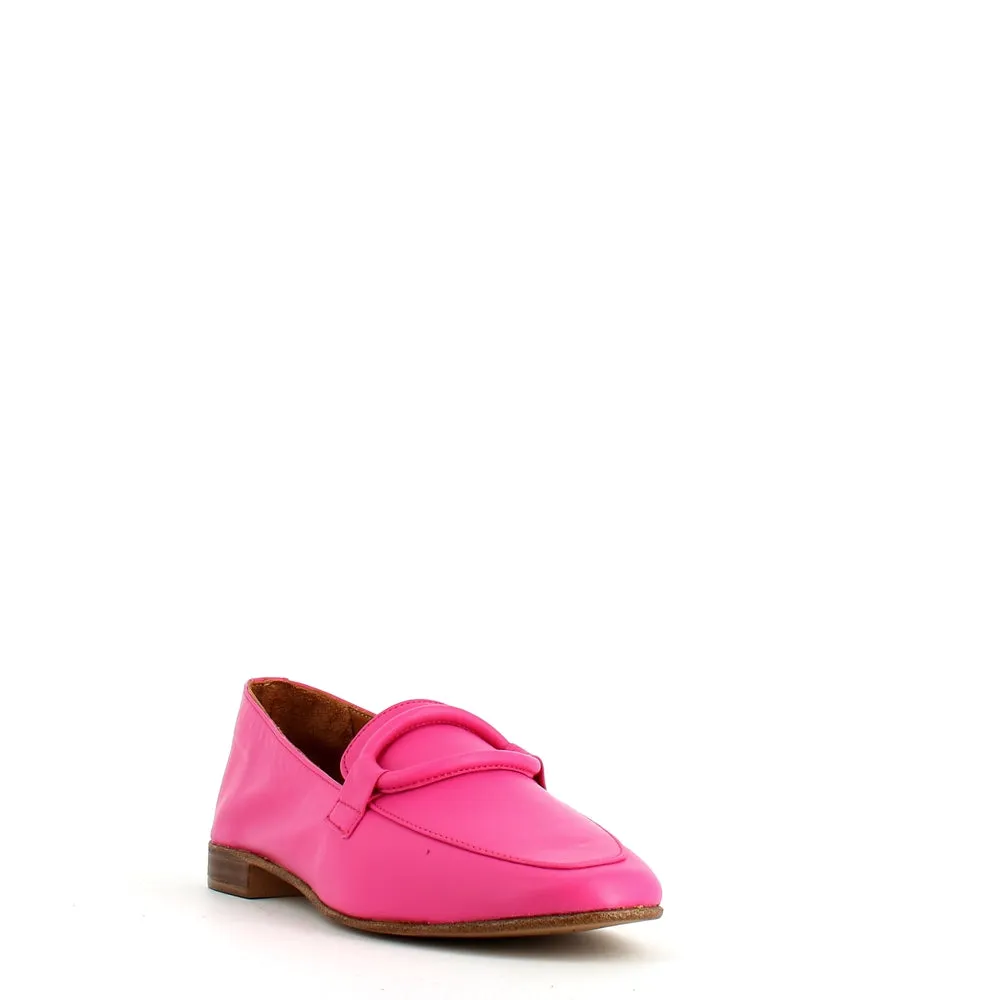 Cinders Edit Soft Leather Loafer Fuxia
