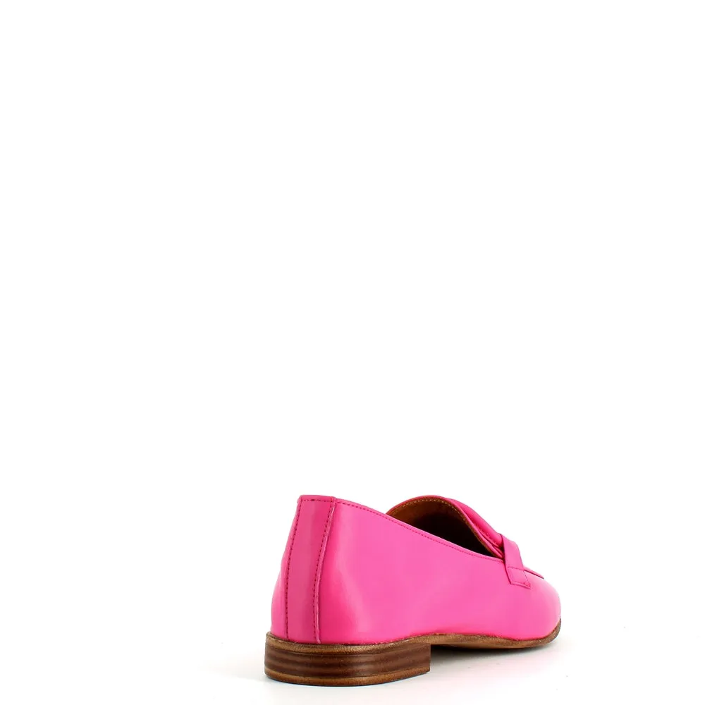 Cinders Edit Soft Leather Loafer Fuxia