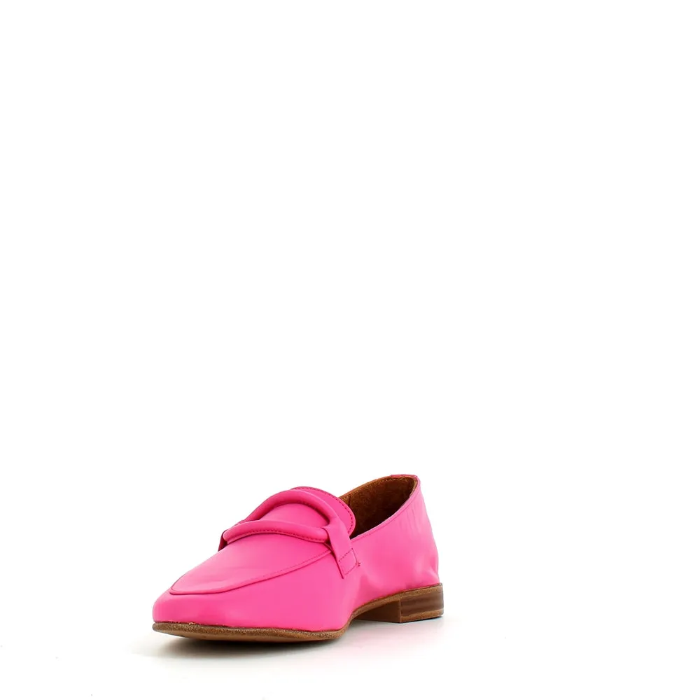 Cinders Edit Soft Leather Loafer Fuxia