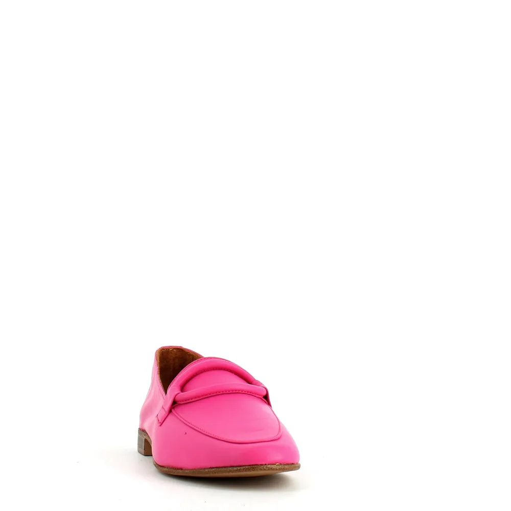 Cinders Edit Soft Leather Loafer Fuxia