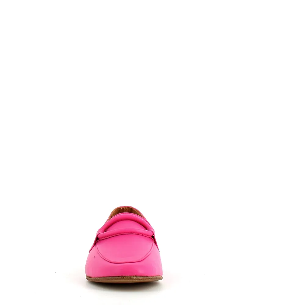 Cinders Edit Soft Leather Loafer Fuxia