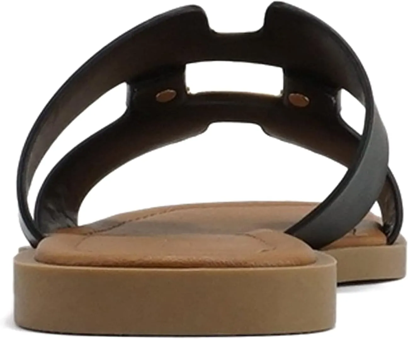 CITYCLASSIFIED “FENG” ~ Women Square Toe H-Band Buckle Slip-On Fashion Slide Sandal