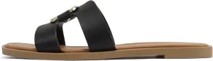 CITYCLASSIFIED “FENG” ~ Women Square Toe H-Band Buckle Slip-On Fashion Slide Sandal