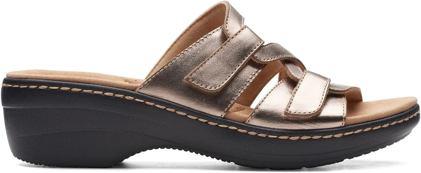 Clarks Women's Merliah Karli Sandal, Metallic, 7.5